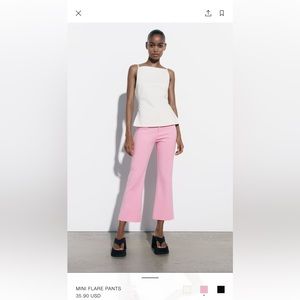 Zara mini flare pants